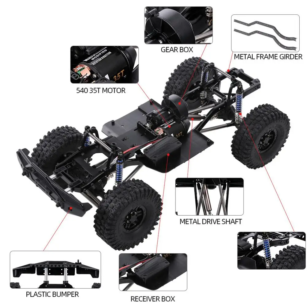 Колесная база RCtown 313 мм 12 3 дюйма сборная рама шасси для 1/10 радиоуправляемых