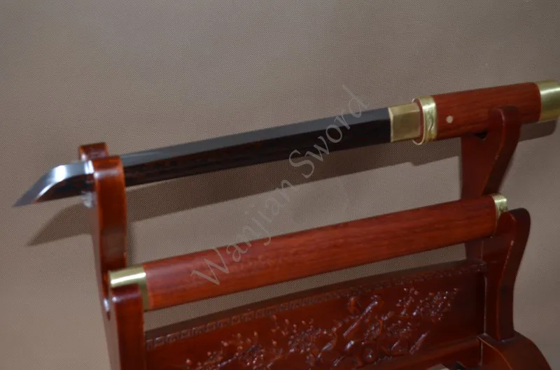 Японский меч Танто ручной работы класса А красный сложенный стальной деревянный