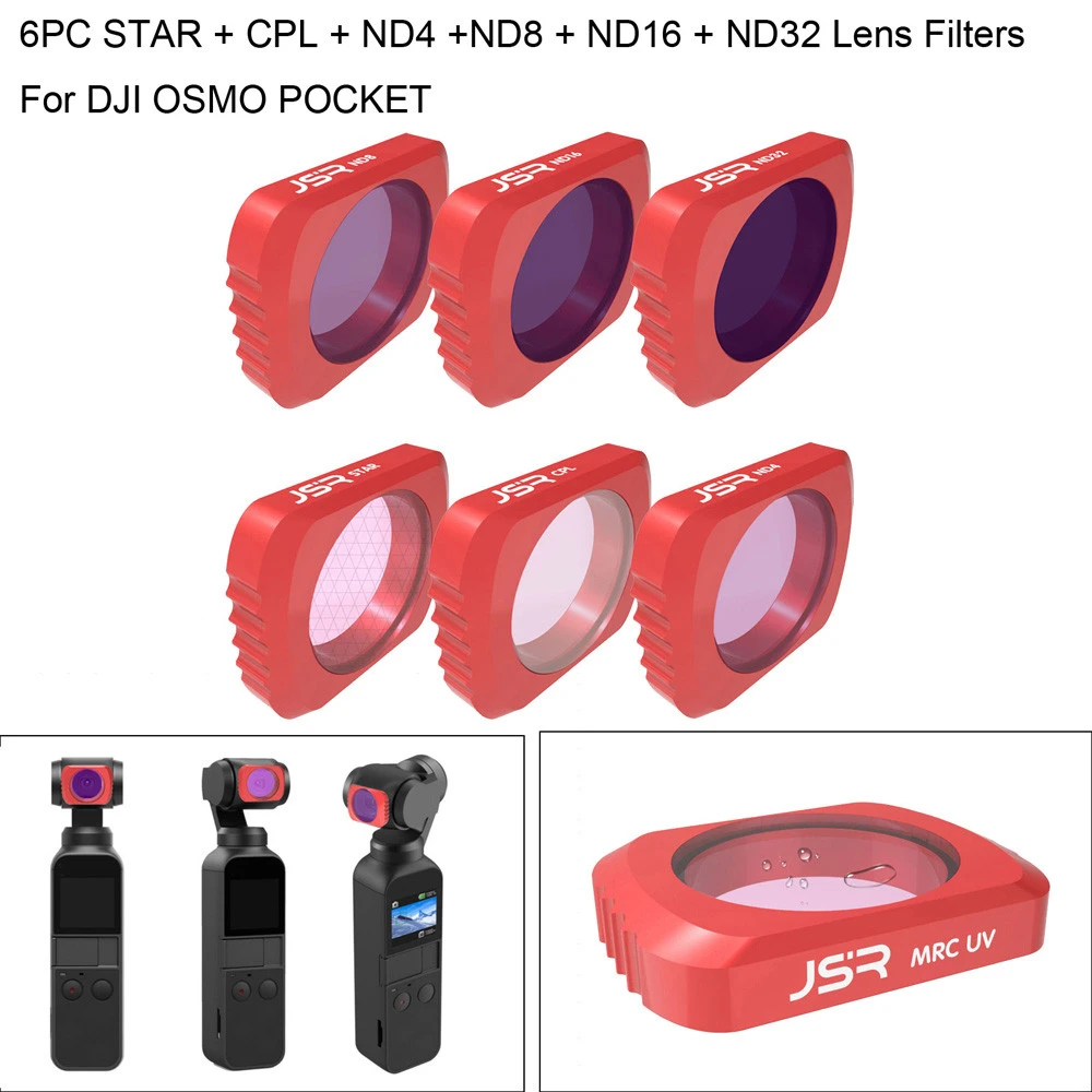 6 шт. для карманного PTZ фильтра камеры STAR + CPL ND4 ND8 ND16 ND32 фильтры объектива DJI OSMO Pocket