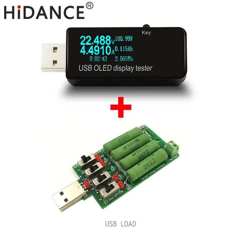 OLED 128x64 USB Тестер Вольтметр постоянного тока измеритель напряжения power Bank емкость батареи монитор qc3.0 зарядное устройство для телефона детектор