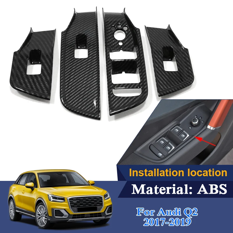 4 шт. ABS для Audi Q2 2017 2019 Low Mach автомобильный Стайлинг интерьерная дверь окно