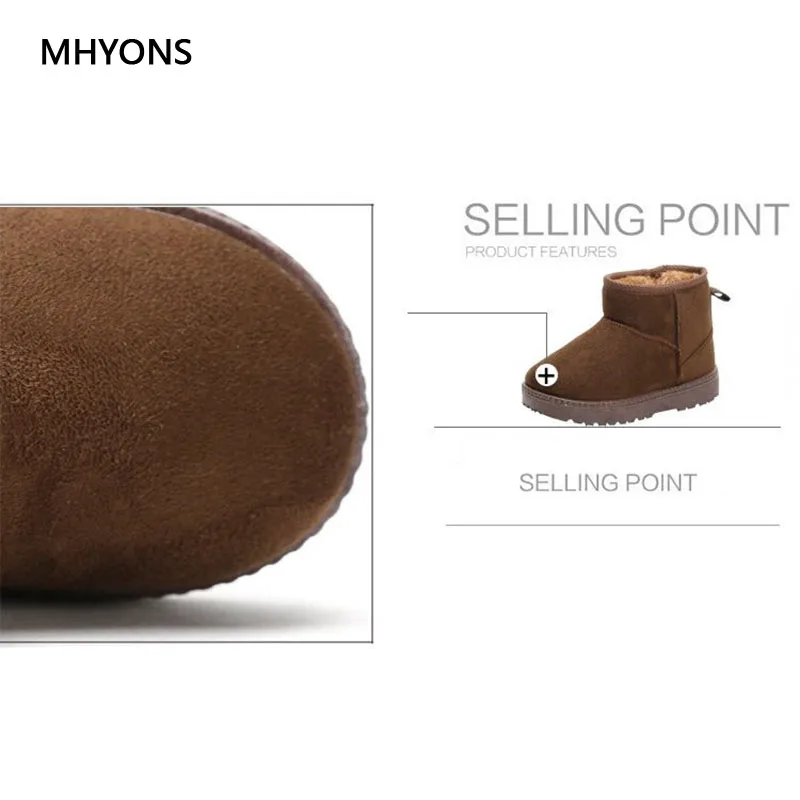 Детские зимние теплые ботинки MHYONS новинка 2019 детские обувь плюшевая толстая