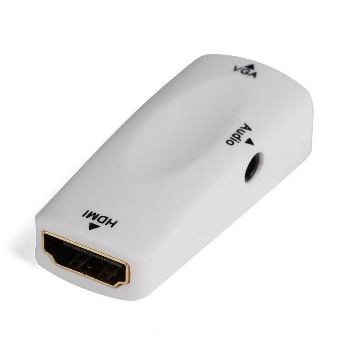Адаптер HDMI с внутренней резьбой на выход VGA аудио для ПК Macbook проектора и монитора