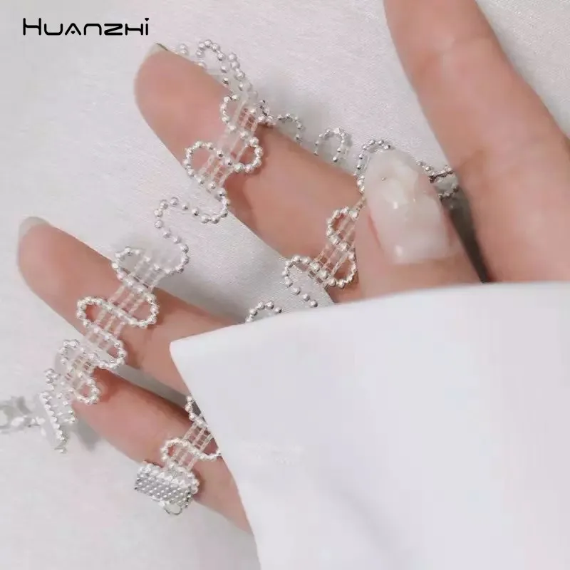 HUANZHI 2019 корейские Металлические точки волна сладкий элегантный чокер простой