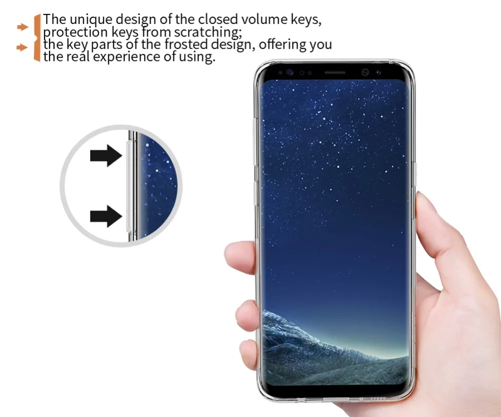 Чехол Nillkin Nature из ТПУ для samsung galaxy note 8 мягкий роскошный защитный чехол-накладка S8 s8