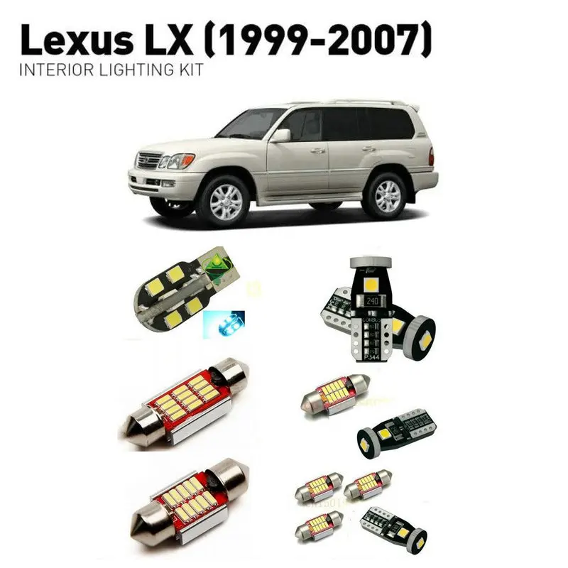 Светодиодные интерьерные лампы для Lexus Lx 1999 2007 15 шт. светодиодные автомобилей