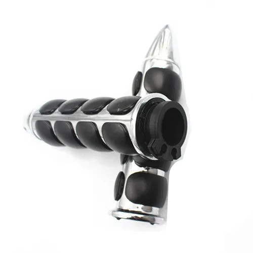 Пара 1 &quotшип хромированные ручки для Honda CB CBR Shadow VT VTX GL Rebel Yamaha YZF FZR R6 R1 V Star Road Star|road