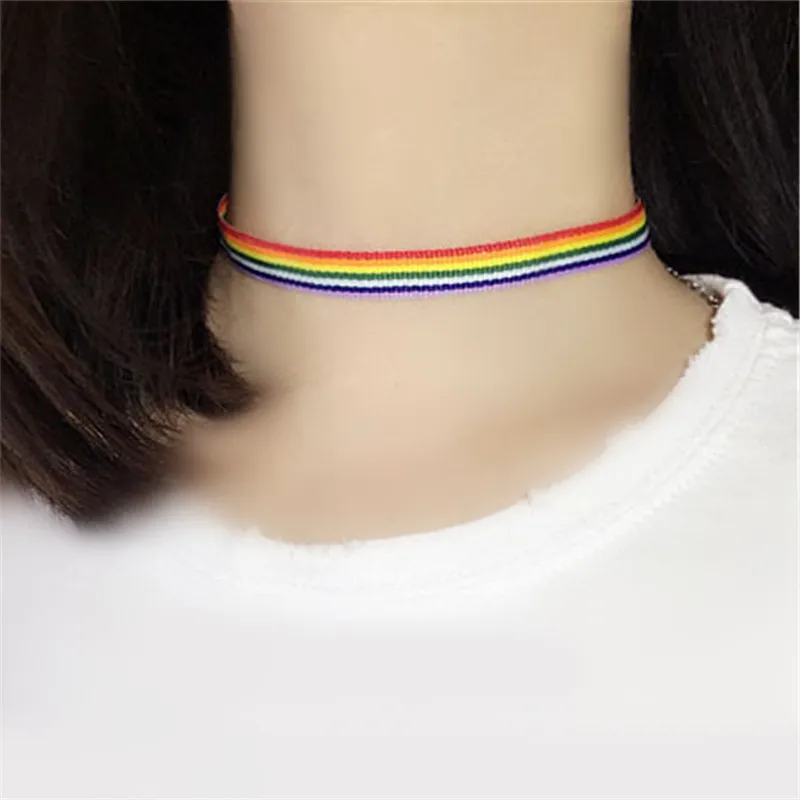 DoreenBeads Модные женские ожерелья-Чокеры цвета радуги Тканое ожерелье романтические ювелирные аксессуары, 1 шт(цвет в случайном порядке