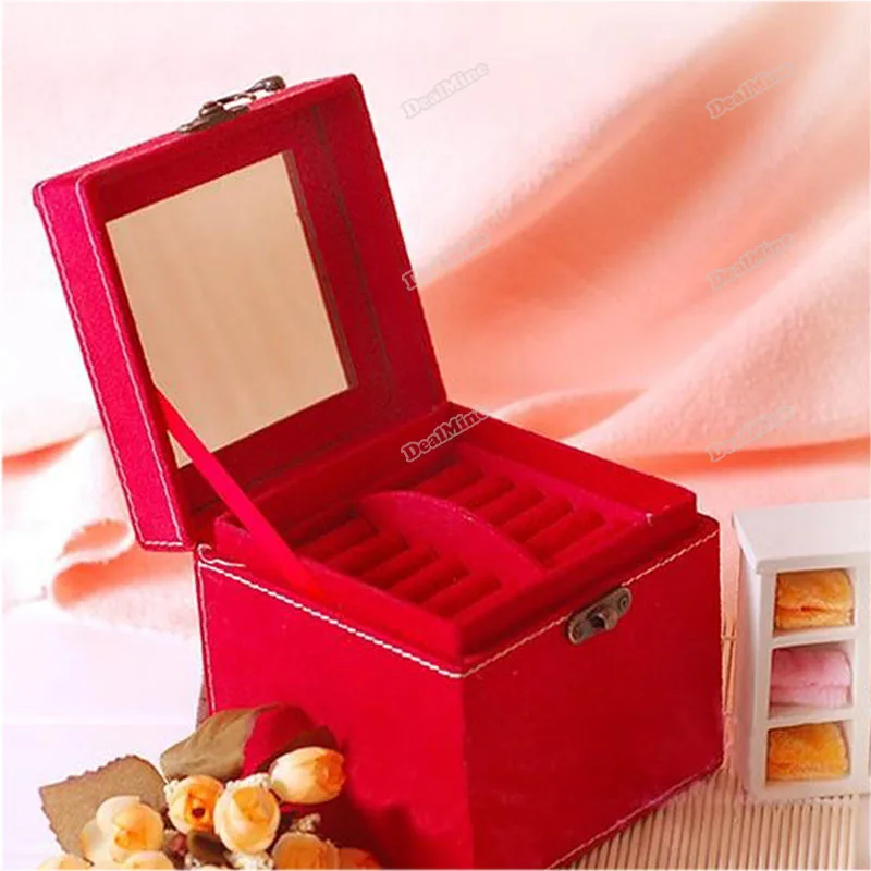 dealmine Festival! Classic Elegant 3 Tier Organizer Holder Jewelry Ring Necklace Storage Box Case popular|box bottle|box trolleycase smartphone |