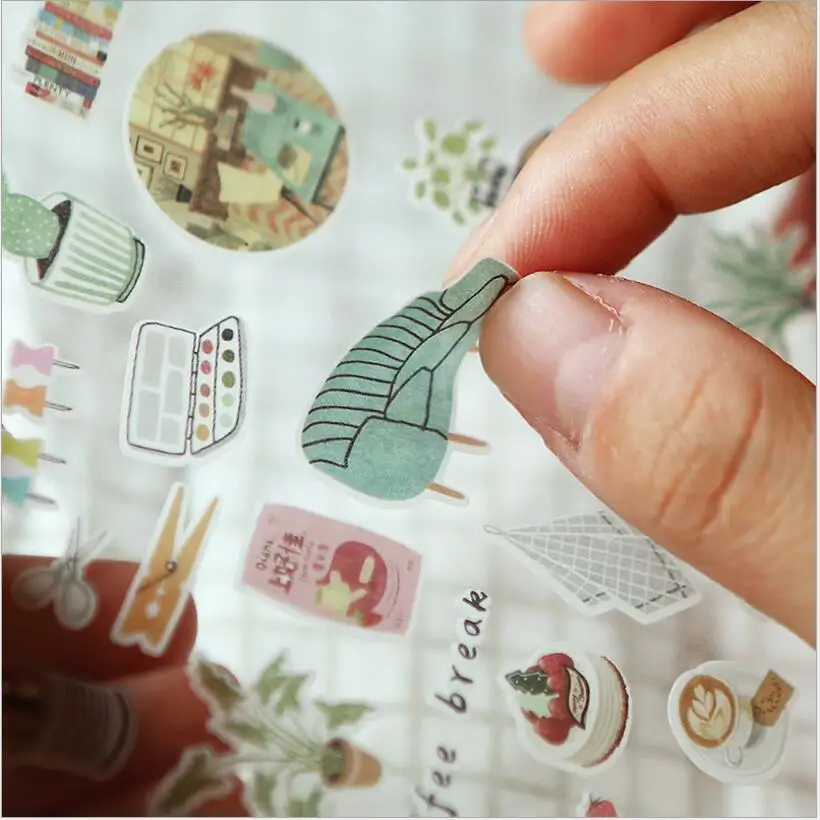 1 шт. художественная и Клейкая Бумажная наклейка посылка сделай сам дневник