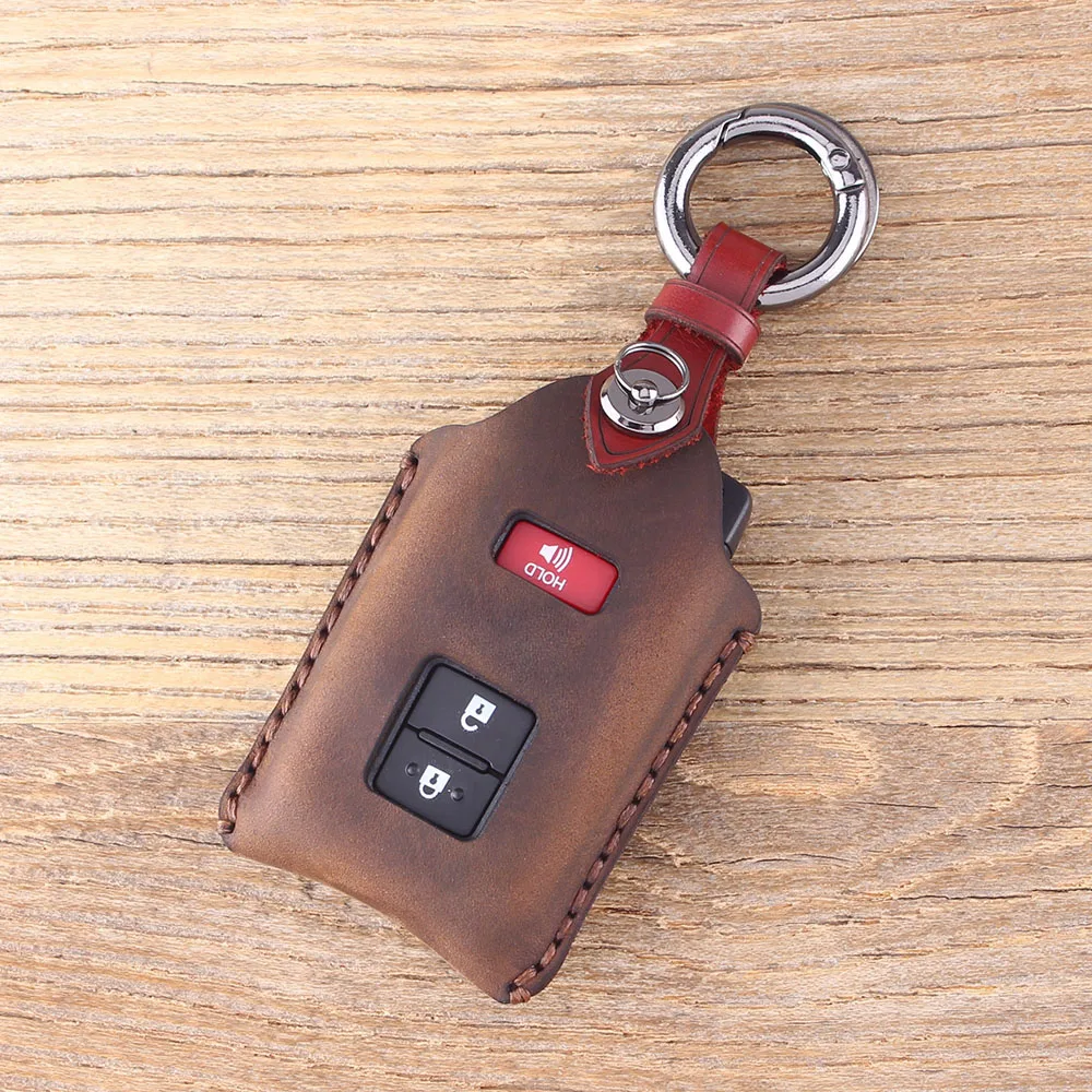 KEYYOU 2 + 1 кнопки из натуральной кожи чехол для автомобильного ключа Toyota Avalon Camry RAV4