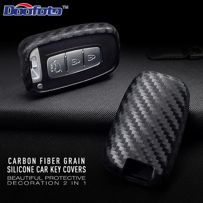 

Doofoto Remote 3 4button Car Key Cover Styling Case For Hyundai Veloster Move IX35 Sonata 8 For Kia Chi Ran K2 Furui Smart key