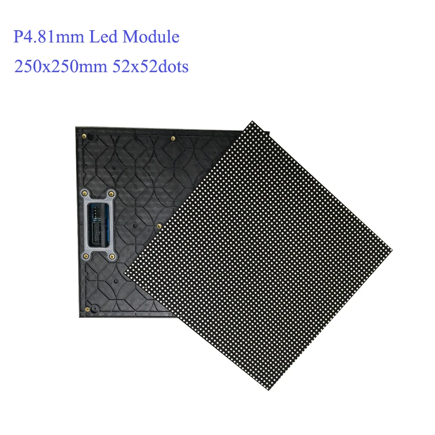 Уличный светодиодный модуль P4.81 с точечной матрицей 52x52 панель 250x250 мм экран для
