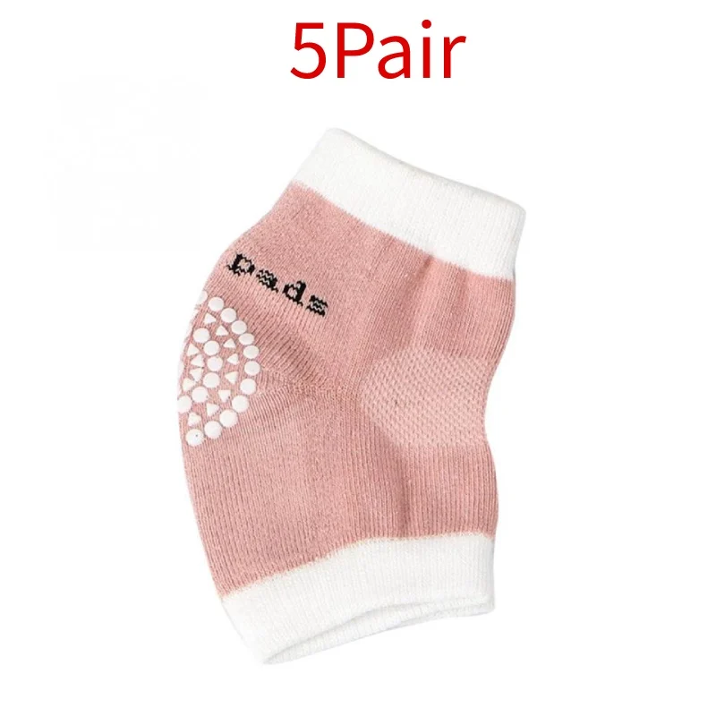 5 pair Pink 1/5/10 пар Детские наколенники для детей, защитные наколенники, налокотники и наколенники для детей ясельного возраста ноги более теплое колено Поддержка протектор дети коленной чашечки - Цвет: 5 pair Pink