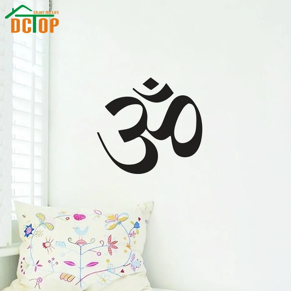 Фото DCTOP Горячие Продажи ОМ Знак Стикер Yoga Съемный Home Decor Гостиная Искусство Фрески DCTOP Горячие Продажи ОМ Знак Стикер Yoga Съемный Home Decor Гостиная Искусство Фрески
