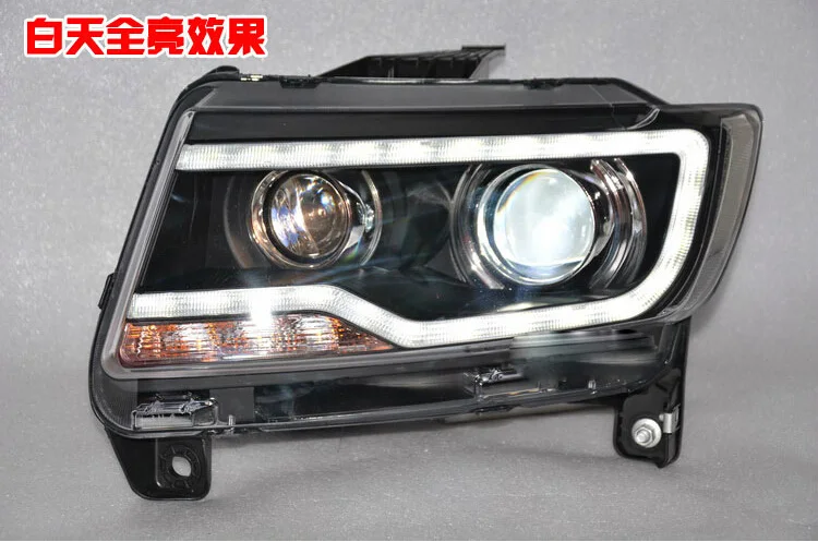 Видео 2011 ~ 2014 автостайлинг для фар с компасом HID canbus cherokee comeven commander Liberty tj головная
