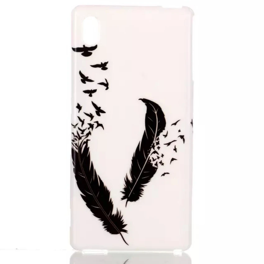2016 Fashion M4 Aqua Top Quality IMD TPU Silicone Gel Soft Owl Feather Phone Cases For Sony Xperia Back Mobile Skin |