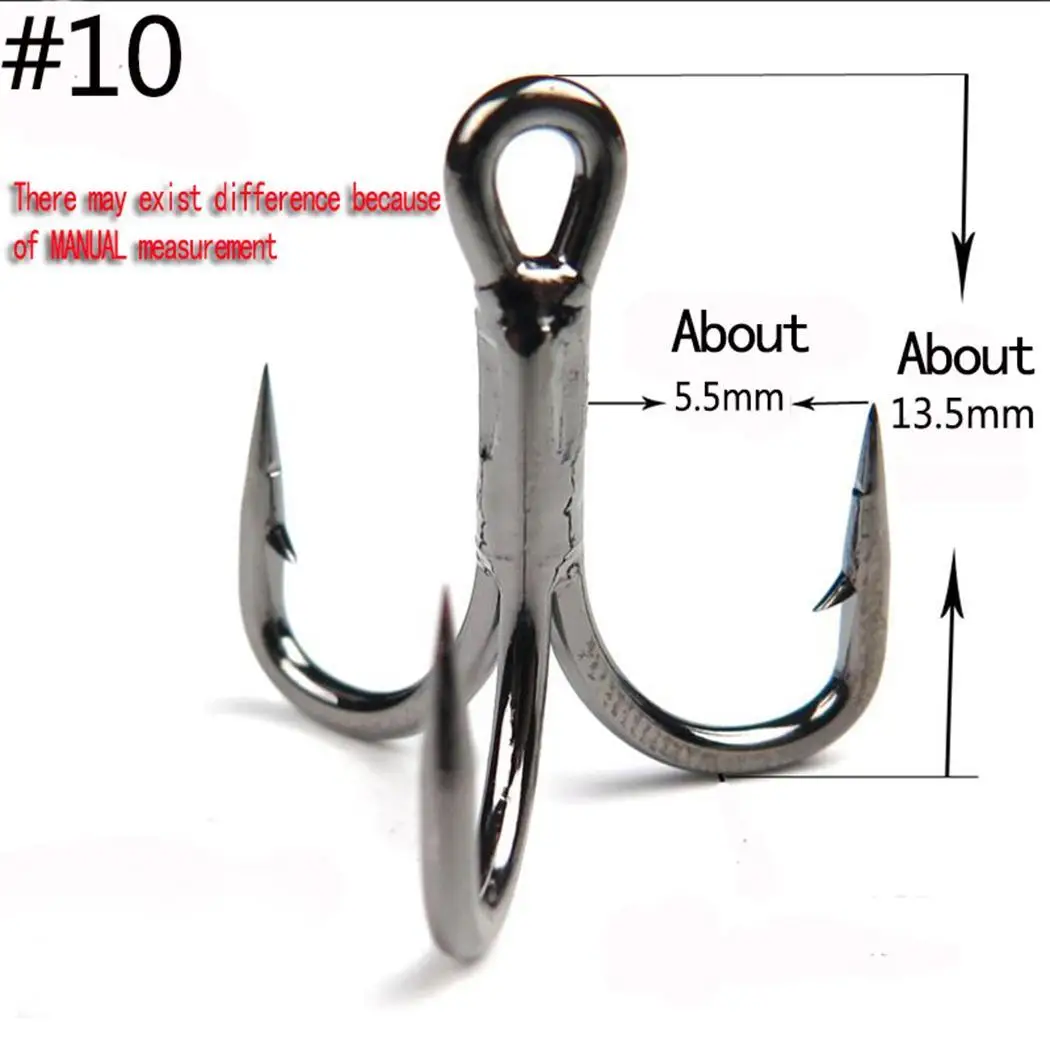 10 шт. хит продаж рыболовные прочные высокоуглеродистые стальные тройные