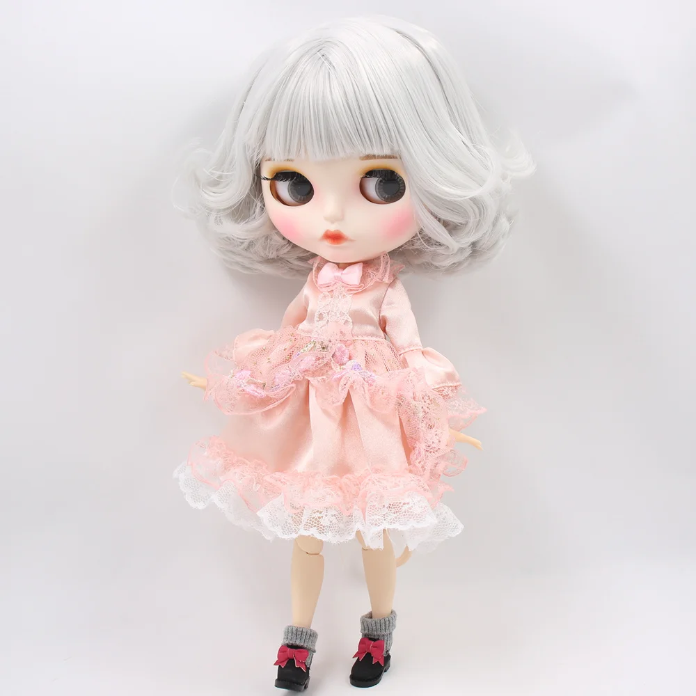 Кукла на заказ ICY DBS Blyth No.BL1003 серая с матовым лицом и волосами 1/6 bjd аниме|Куклы| |