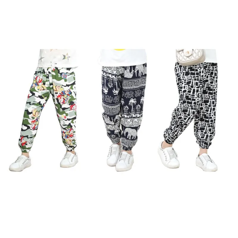 Size90 ~ 130 хлопок Шаровары в горошек для маленьких мальчиков камуфляжные брюки на
