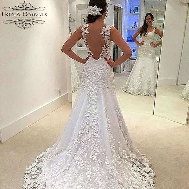 Vestidos de noiva simples e barato/свадебное платье с рукавами-крылышками и кружевной