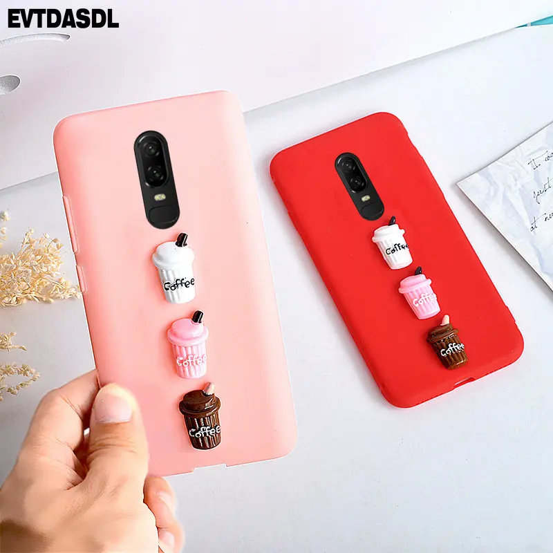Candy Color Matte Case For Oneplus 6 5 5T Soft Silicone 3D Coffee Milk Cover T A5000 A6000 Sweet Covers |