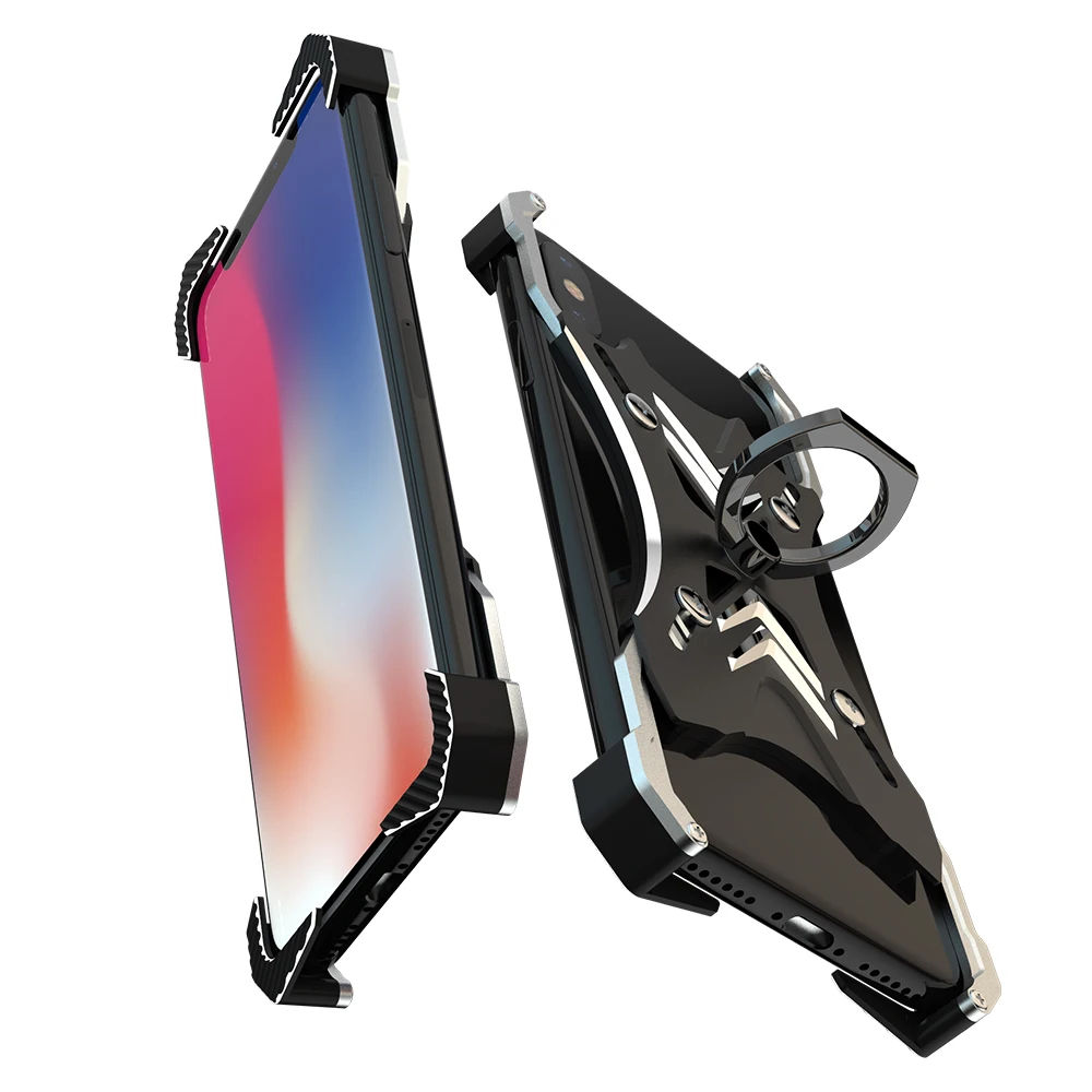 Для Apple Iphone X чехол-подставка R-just RJ06 металлический жесткий чехол-держатель для телефона чехол с ЧПУ для Iphone XS Max противоударный чехол