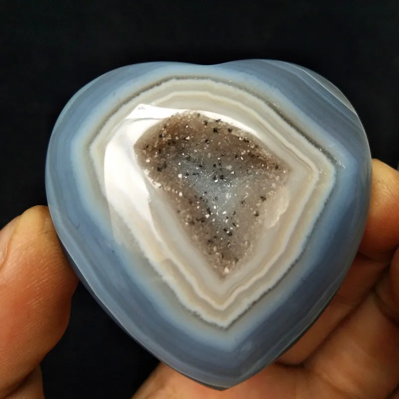 Натуральные камни и кристаллы Кристальное сердце агат Кристалл кластер домашний