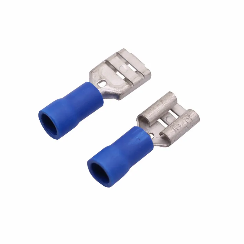 100 шт./лот клеммы для соединителей Bm250/rm250/ym250/bf250 обжимные наконечники для сращивания лопаты Винтовые клеммы синий желтый красный