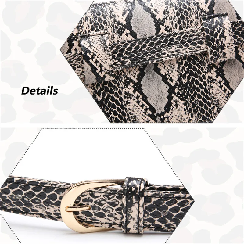 

Jiesie&Angela Luxury Fanny Pack Waist Bag Leather Belt Bag Women Shoulder Bags Chain Waist Pack Waterproof Serpentine Fanny Pack