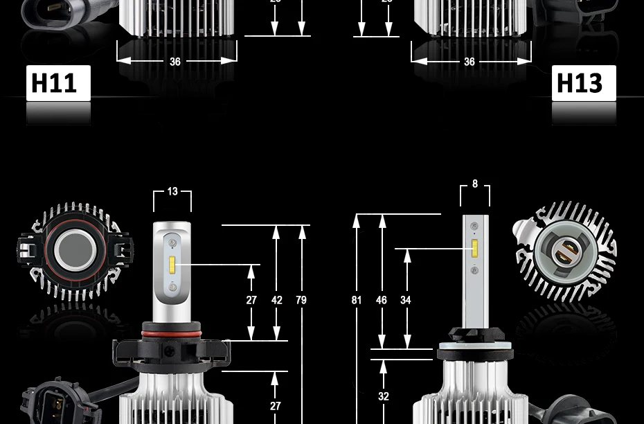 CNSUNNYLIGHT V1 Car LED H7 H4 H11 Headlight Bulbs H1 9005 9006 Canbus Led 72W/set 8500Lm 6000K White Auto Lamp 880 H8 Fog Lights
