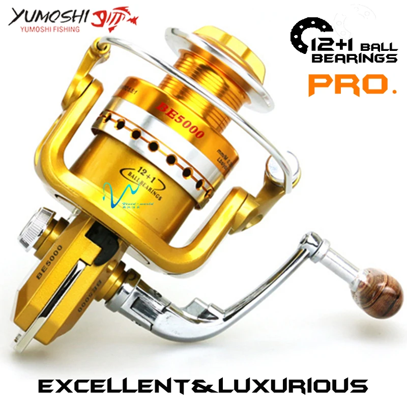 Бренд YUMOSHI Рыболовная катушка полностью металлическая ручка для ног смесь 14 кг