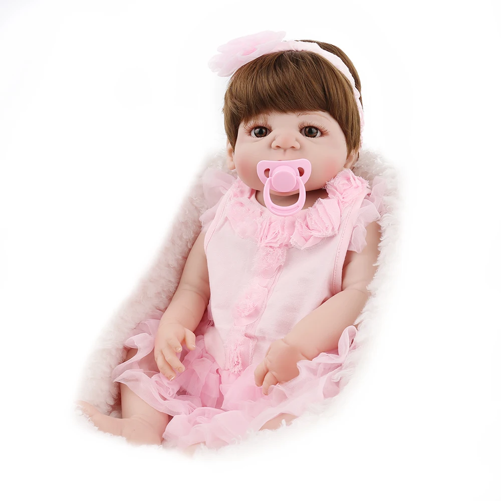 Кукла реборн NPKDOLL 22 дюйма силиконовая как новорожденный лучшие игрушки подарки