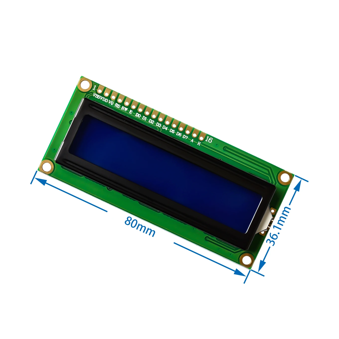 10 шт./лот LCD1602 1602 Модуль зеленый экран 16x2 символа ЖК дисплей модуль. 5 в и белый код