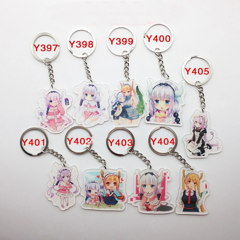 9 шт./компл. Miss Kobayashi's Dragon Maid Tohru Kanna Kamui полный комплект брелок Подвесные Брелки miss