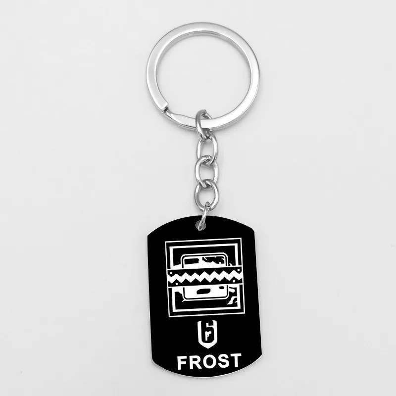 FROST Новая игра Rainbow Six 6 Siege брелки череп BLACKEARD бандит алиби ASH FINKA IQ FUZE DOC брелок из нержавеющей стали - Цвет: FROST