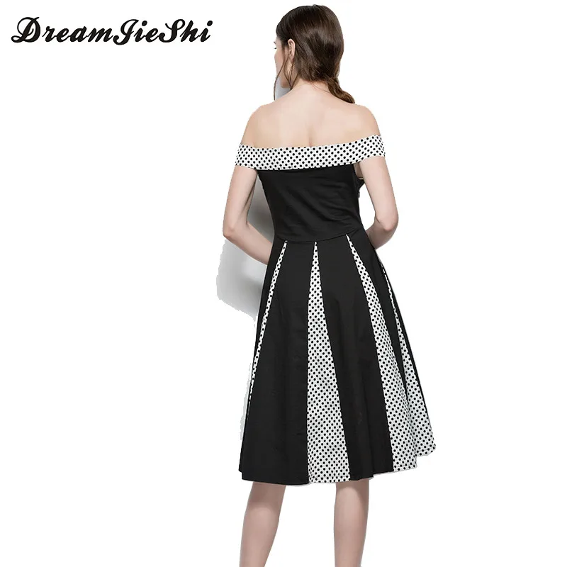 Dreamjieshi женские летние платье Сексуальная с плеча Ruffled Slash Средства ухода за кожей