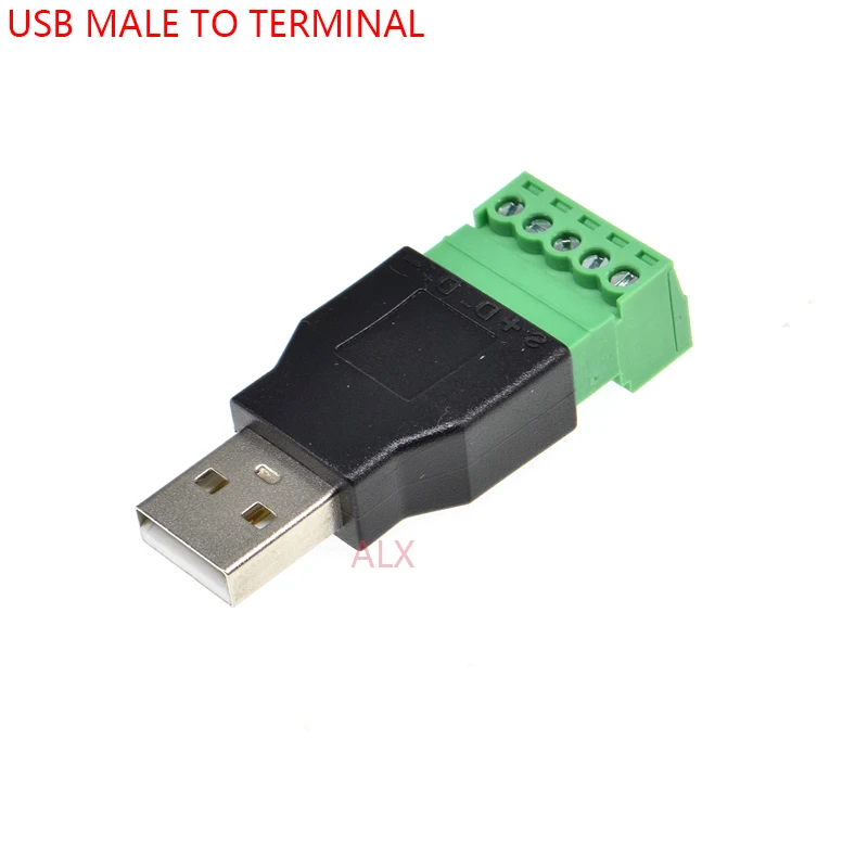 1 шт. штекер USB A типа 2 0 на 5 контактный винтовой коннектор шаг 3 мм usb адаптер для