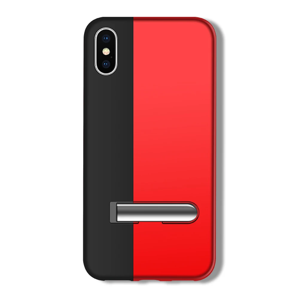 Black Red CASEIER Adsorption Magnetic Case For iPhone 7 XS MAX XR 6S X Cool Metal Magnet Cover For iPhone 6 6s 7 8 Plus X XR XS Max Holder - Цвет: Black Red