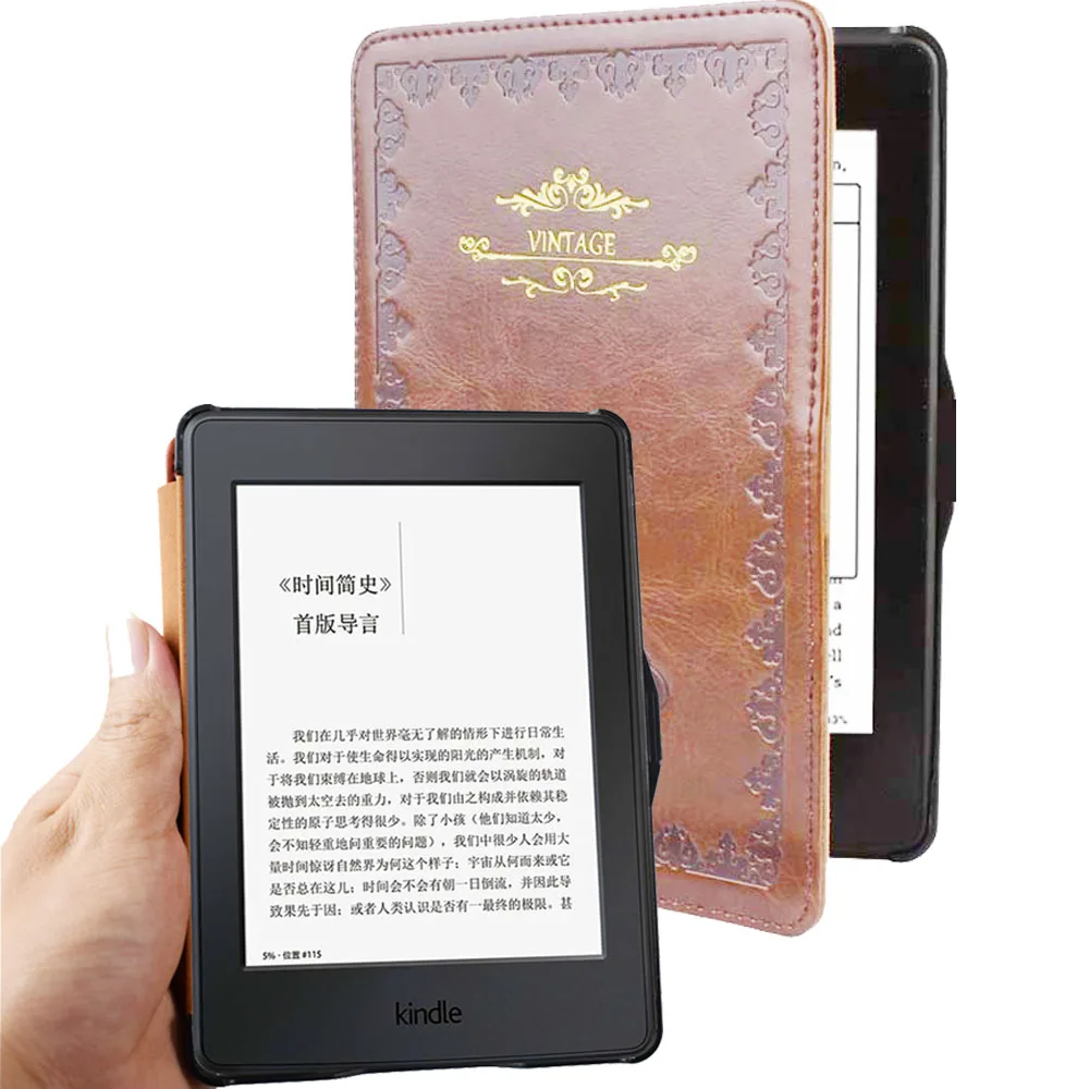 Чехол для Kindle Paperwhite DP75SDI кожаный умный винтажный книжка Paperwhite1 2 3 2015 2013 2012 чехол