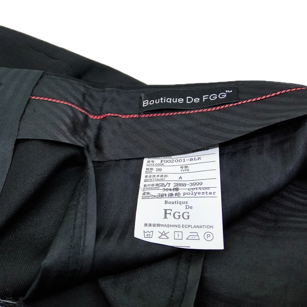 Саржевая хлопчатобумажная плоская Офисная Рабочая одежда джентльмен черный