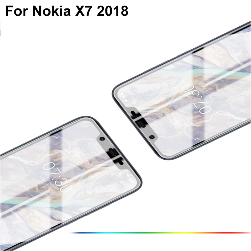 

2 шт., черная ультратонкая Защитная пленка для экрана, закаленное стекло для Nokia X7 X 7 2018, полноэкранная Защитная пленка для Nokia X7 TA-1131 NokiaX7
