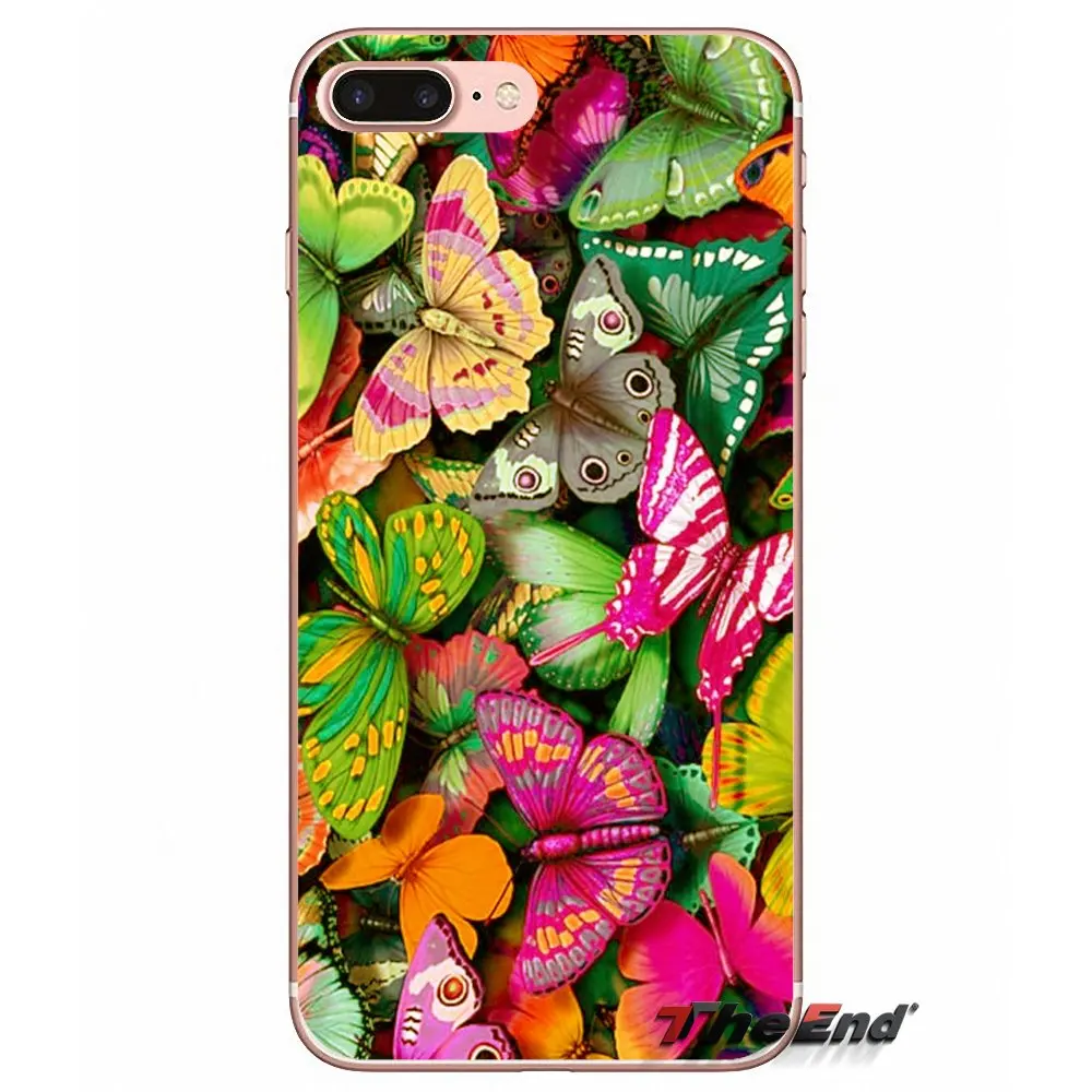 Силиконовый чехол из ТПУ с бабочками для Samsung Galaxy S3 S4 S5 MINI S6 S7 edge S8 Plus Note 2 3 4 5 Grand Core