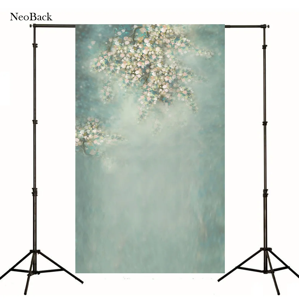 Neoback 3x5ft 5x7ft зеленый тон винил фон фоны для новорожденных детей с принтом