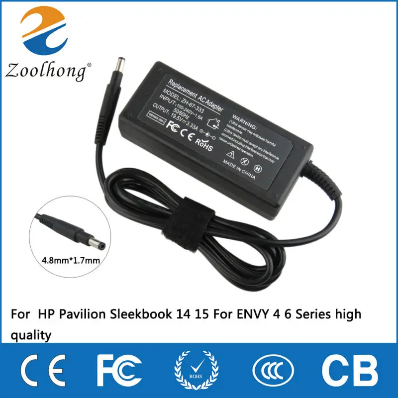 Зарядное устройство для ноутбука HP Pavilion Sleekbook 14 15 for ENVY 4 6 Series 19 5 в а 65 Вт|ac power adapter - Фото №1