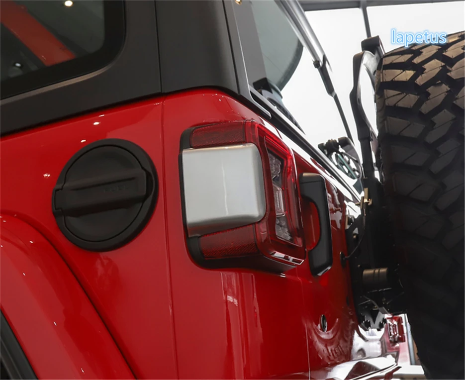 Lapetus задние фонари лампы украшения рамка Крышка отделка ABS для Jeep Wrangler JL /красный/матовый/углеродное волокно