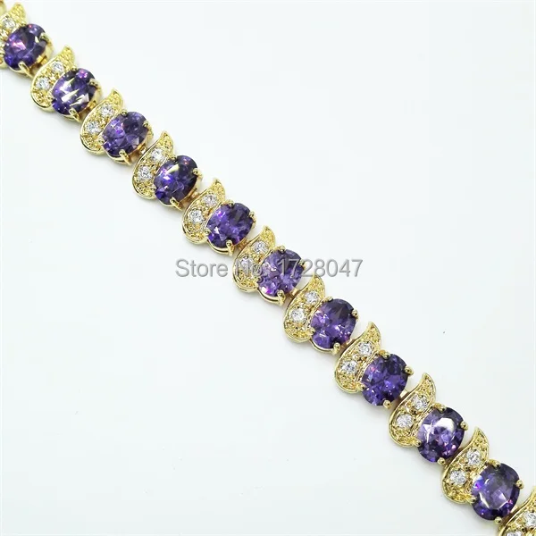 Женский браслет в виде яиц фиолетовый дизайн белый цвет ювелирное изделие