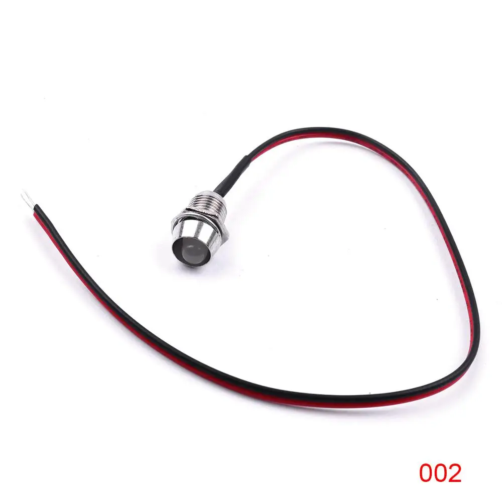 5 шт. AD26C-8L DC12V LED 8 мм металлический индикатор водонепроницаемый IP65 сигнальная