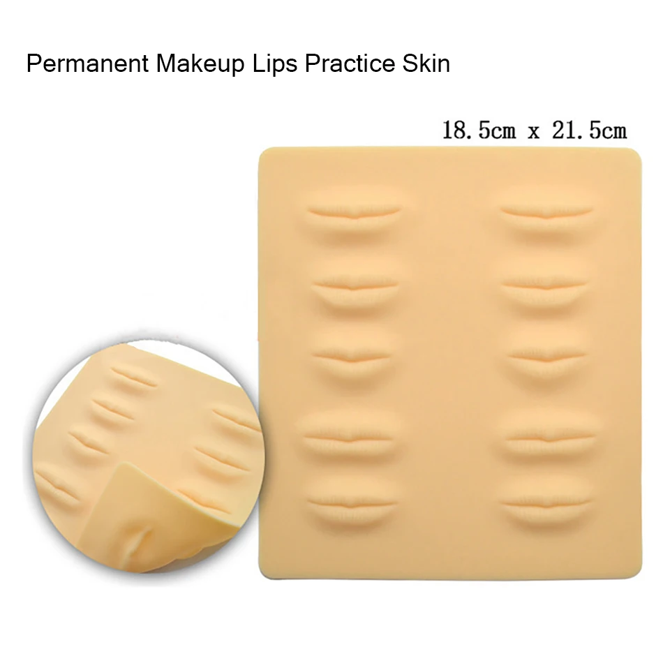 

5pcs/lot Outstanding Quality Permanent Makeup 3D Lips Practice Skin Tattoo Silicone Fake Skin For Beginners