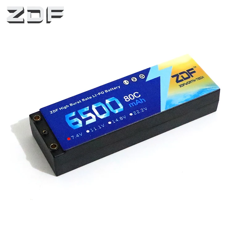 Жесткий чехол ZDF Lipo Battery 2S 7 4 V 6500mAh 80C XT60 T Deans TRX EC5 RC Parts для Дронов самолетов